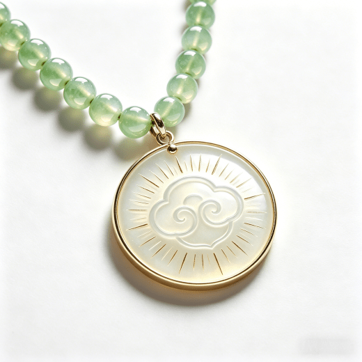 Cloud Radiance Jade Lucky Amulet Pendant Necklace | FORTUNECHOICE