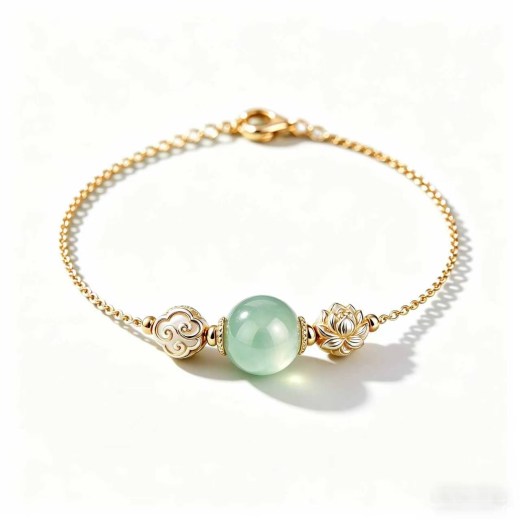 Lotus & Cloud Jade Calming Protection Bracelet Spiritual Lucky Amulet | FORTUNECHOICE