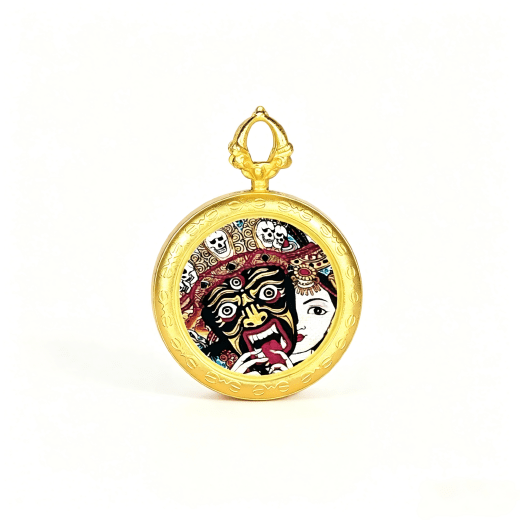 FORTUNECHOICE Zhari Goddess Mini Thangka Amulet | Wealth & Protection Lucky Pendant